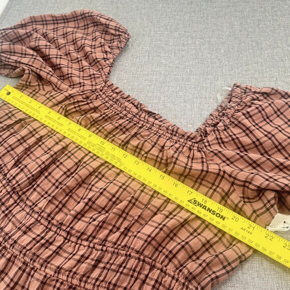 NEW! a.n.a a new approach Peplum Blouse Plus‎ 1X Square neck $42 Puffy sleeves - Picture 11 of 13